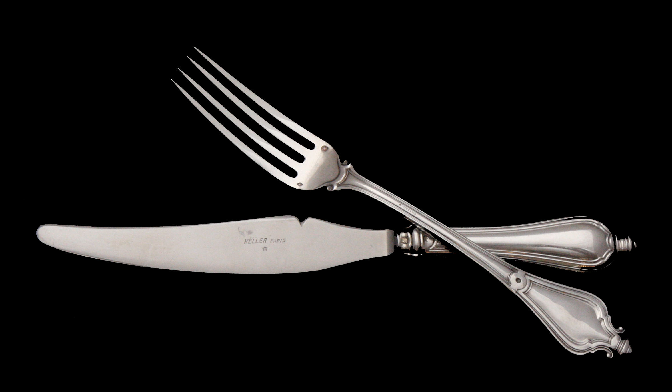 large knife and fork